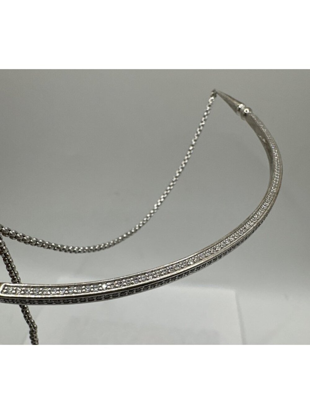 Kendra Scott Adjustable Scott Scottie Silver Tone Pava Cz - Picture 12 of 14